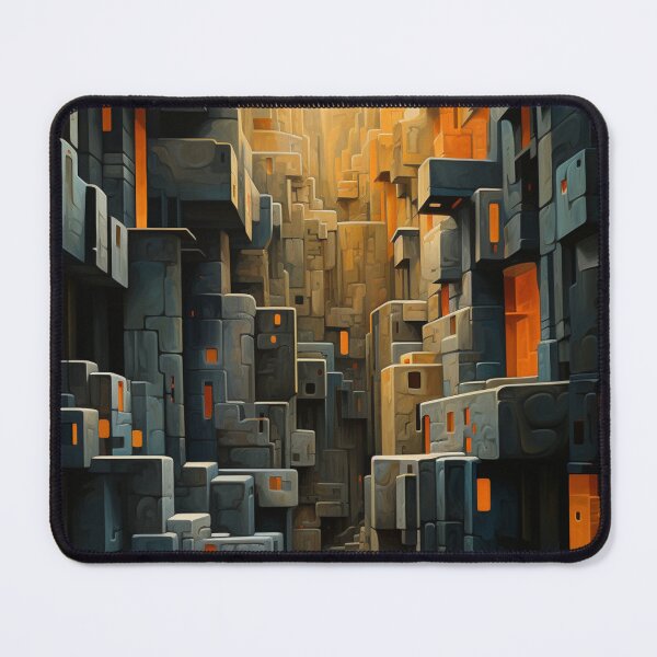 Item preview, Geometric Waterfall: A Cubist Perspective - 20 designed and sold by Moisky Art.