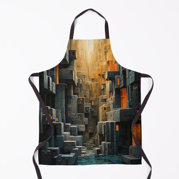 Item preview, Geometric Waterfall: A Cubist Perspective - 20 designed and sold by Moisky Art.