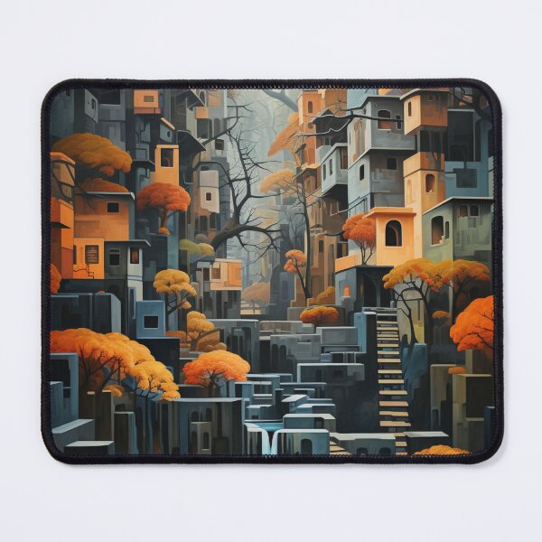 Item preview, Geometric Waterfall: A Cubist Perspective - 21 designed and sold by Moisky Art.