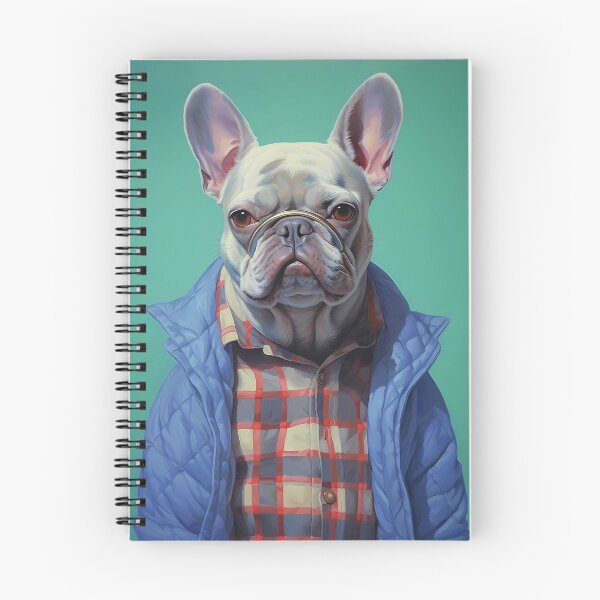 Item preview, Animals Wearing Clothes 8, Klemm thinks of Mark at the diner on Tuesdays. Fell hard on the ice but Canada’s been more than nice. French Bulldog wearing a plaid shirt and a blue jacket. designed and sold by FoxRobinRabbit.
