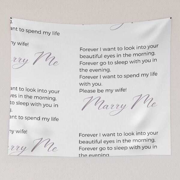 Item preview, Marry Me "Forever I want to look into your beautiful eyes" Beautiful Wedding Proposal  Sticker designed and sold by MuditasEyes.