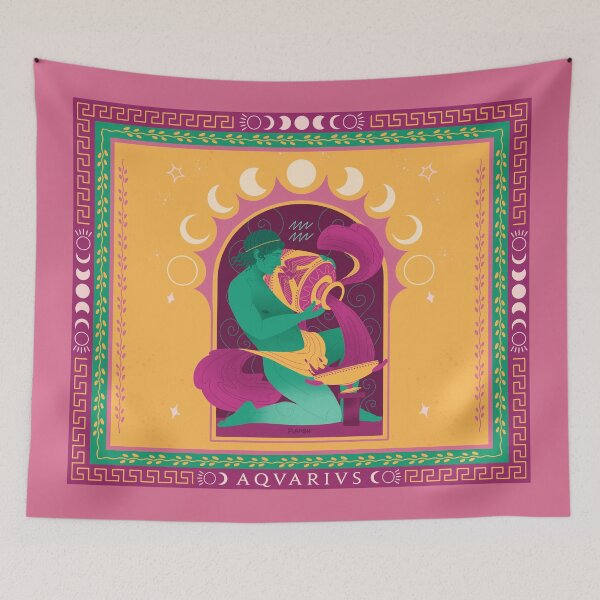 Item preview, Aquarius - Ancient Greek Astrology Series designed and sold by flaroh.