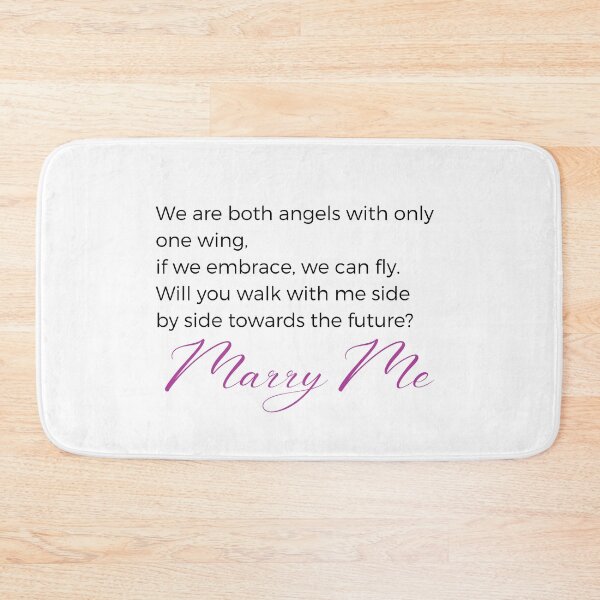 Item preview, Marry Me "We are both angels with only one wing" Beautiful Wedding Proposal  Sticker designed and sold by MuditasEyes.