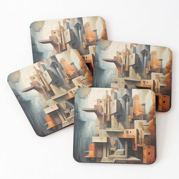 Item preview, Geometric Waterfall: A Cubist Perspective - 24 designed and sold by Moisky Art.