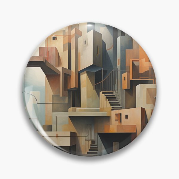 Item preview, Geometric Waterfall: A Cubist Perspective - 24 designed and sold by Moisky Art.