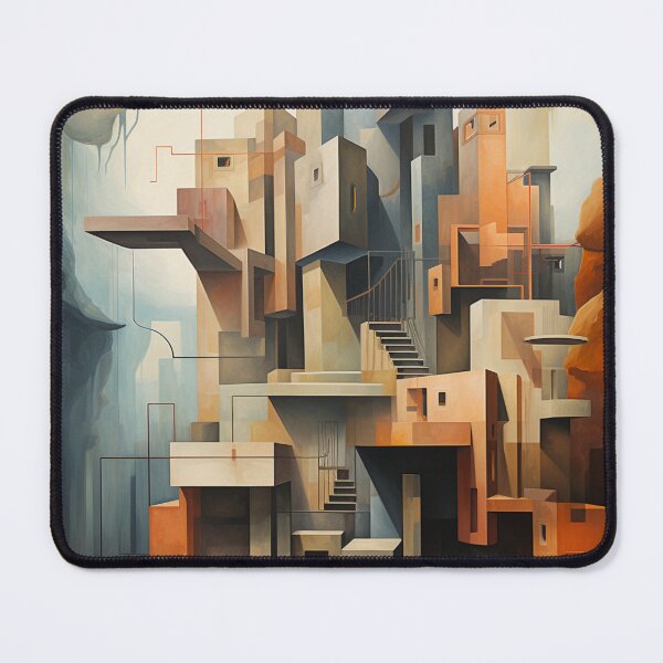 Item preview, Geometric Waterfall: A Cubist Perspective - 24 designed and sold by Moisky Art.
