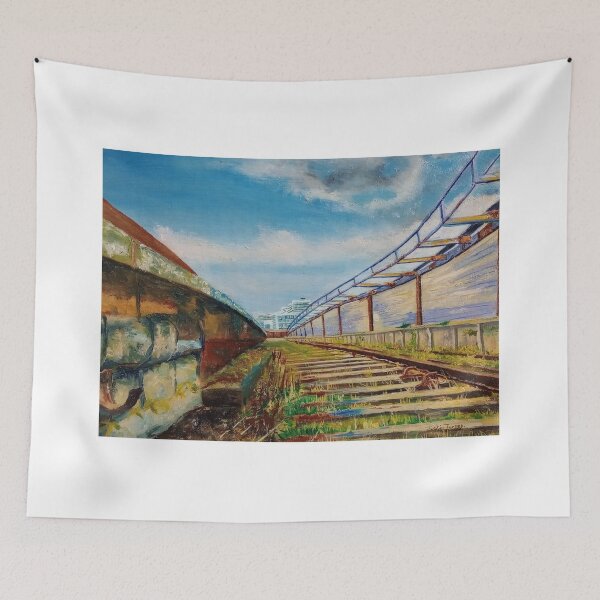 Item preview, Folkestone harbor abandoned railway station designed and sold by Justin Turney Art.