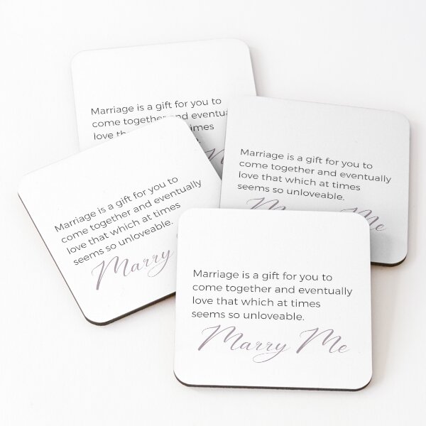 Item preview, Marry Me "Marriage is a gift" Beautiful Wedding Proposal  Sticker designed and sold by MuditasEyes.