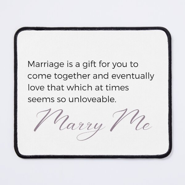 Item preview, Marry Me "Marriage is a gift" Beautiful Wedding Proposal  Sticker designed and sold by MuditasEyes.