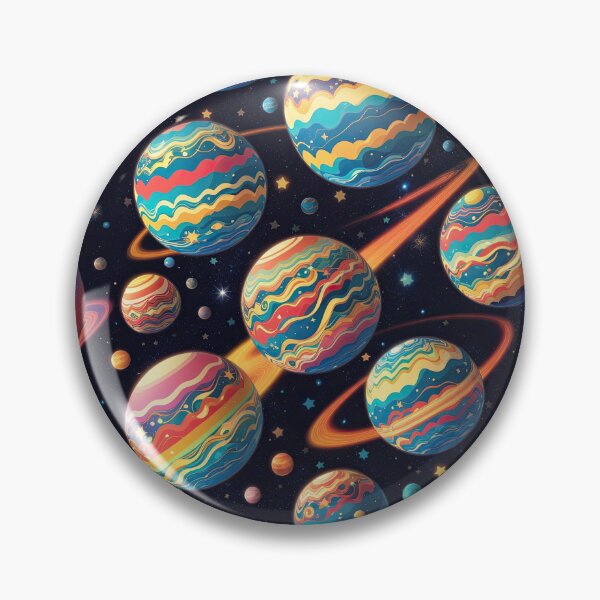 Item preview, Colorful playful planets in space designed and sold by ArtyBuys.