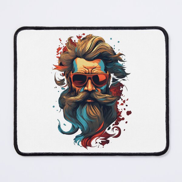Item preview, Mystic Ink: Colorful Bearded Vision designed and sold by aigcx.