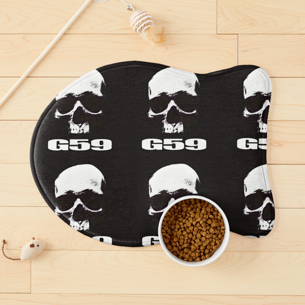 G*59 / G59 / GREY*59 SKULL BLACK AND WHITE LOGO Pet Bandana for