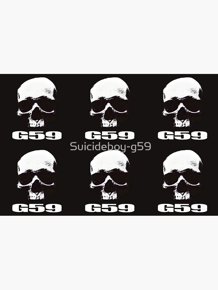 G*59 / G59 / GREY*59 SKULL BLACK AND WHITE LOGO Pet Bandana for