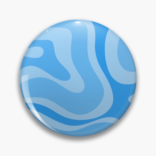 Item preview, Modern Retro Liquid Swirl Abstract Pattern in Light Blue and Sky Blue designed and sold by kierkegaard.
