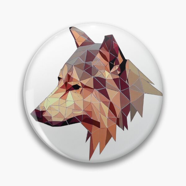Item preview, geometric colorful wolf designed and sold by Fantes.