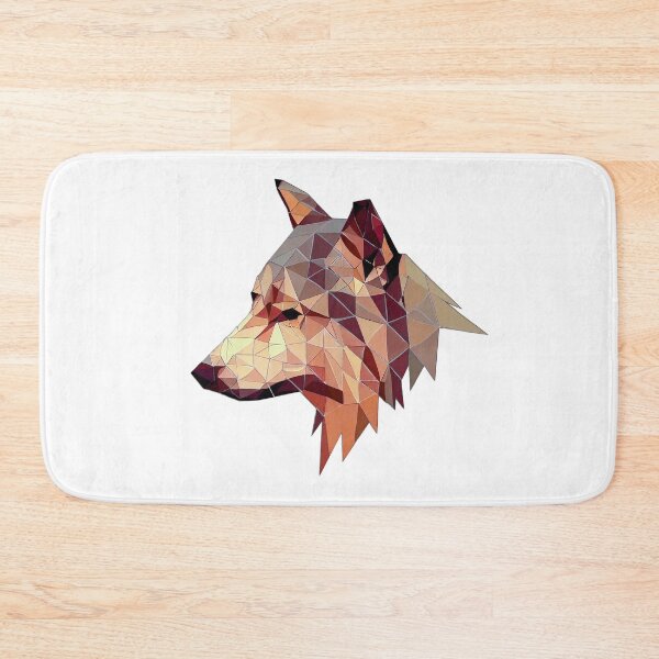 Item preview, geometric colorful wolf designed and sold by Fantes.
