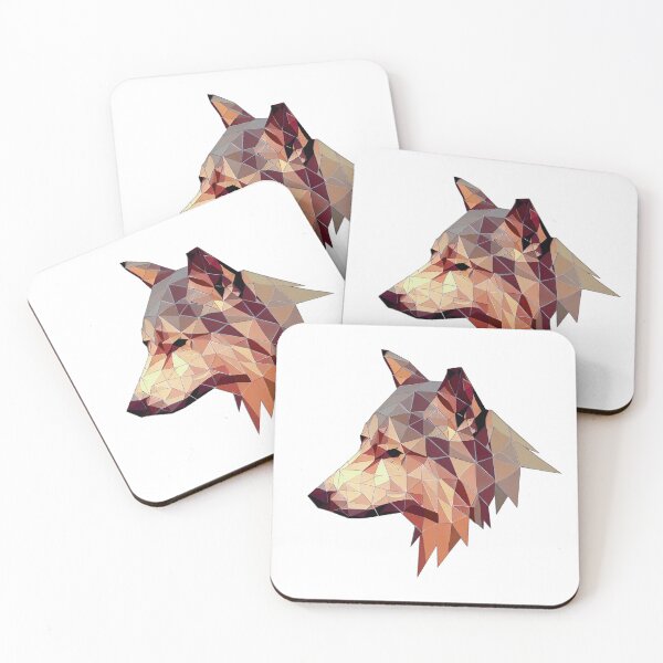 Item preview, geometric colorful wolf designed and sold by Fantes.