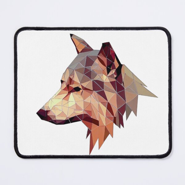 Item preview, geometric colorful wolf designed and sold by Fantes.