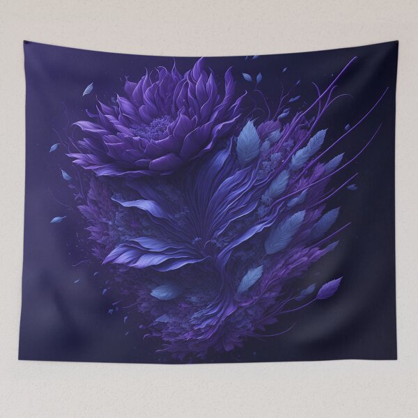 Item preview, Magic Blue Flowers designed and sold by SimpleWallArt.