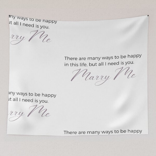 Item preview, Marry Me "There are many ways to be happy" Beautiful Wedding Proposal  Sticker designed and sold by MuditasEyes.
