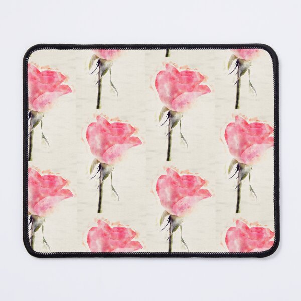 Item preview, Abstract minimalistic watercolour of a dark pink rose designed and sold by bailey-cooper.