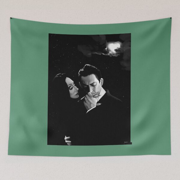 Item preview, Gomez and Morticia Addams Art Print 	 designed and sold by neeqyxwwl87.