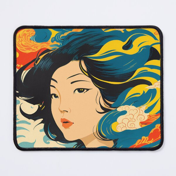 Item preview, Harmony of Cultures: Girl with Hokusai's Wave designed and sold by LeonAndrewRazon.