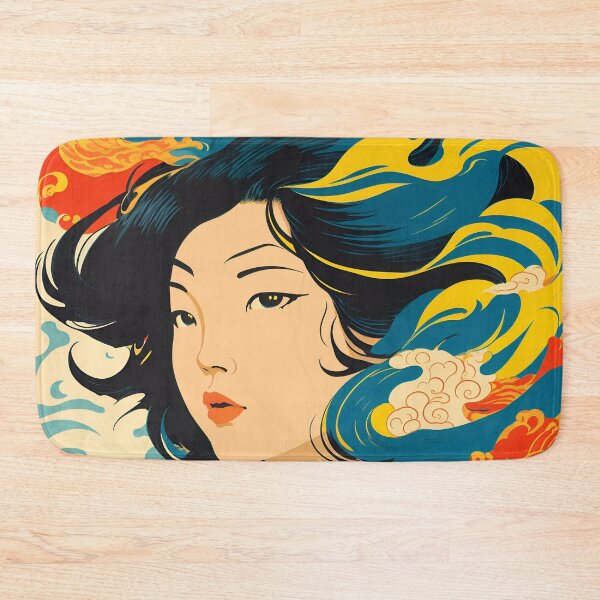 Item preview, Harmony of Cultures: Girl with Hokusai's Wave designed and sold by LeonAndrewRazon.