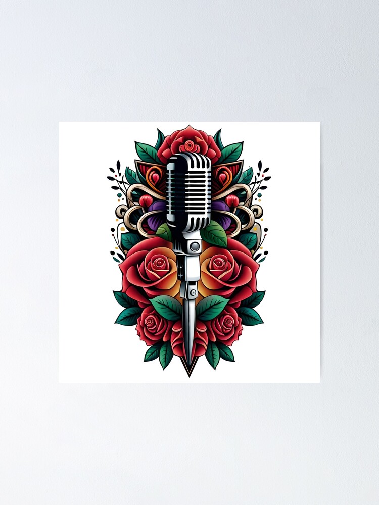 Microphone Tattoo Design | Tattoo Pictures Collection