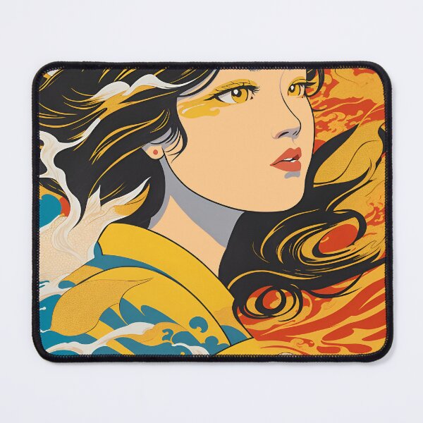 Item preview, Harmony of Cultures: Girl with Hokusai's Wave designed and sold by LeonAndrewRazon.