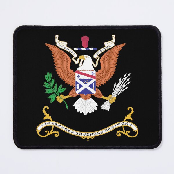 Item preview, Army - Regimental Colors - 18th Infantry Regiment - IN OMNIA PARATUS - OLD ENGLISH TYPE X 300 designed and sold by Military Insignia Products.