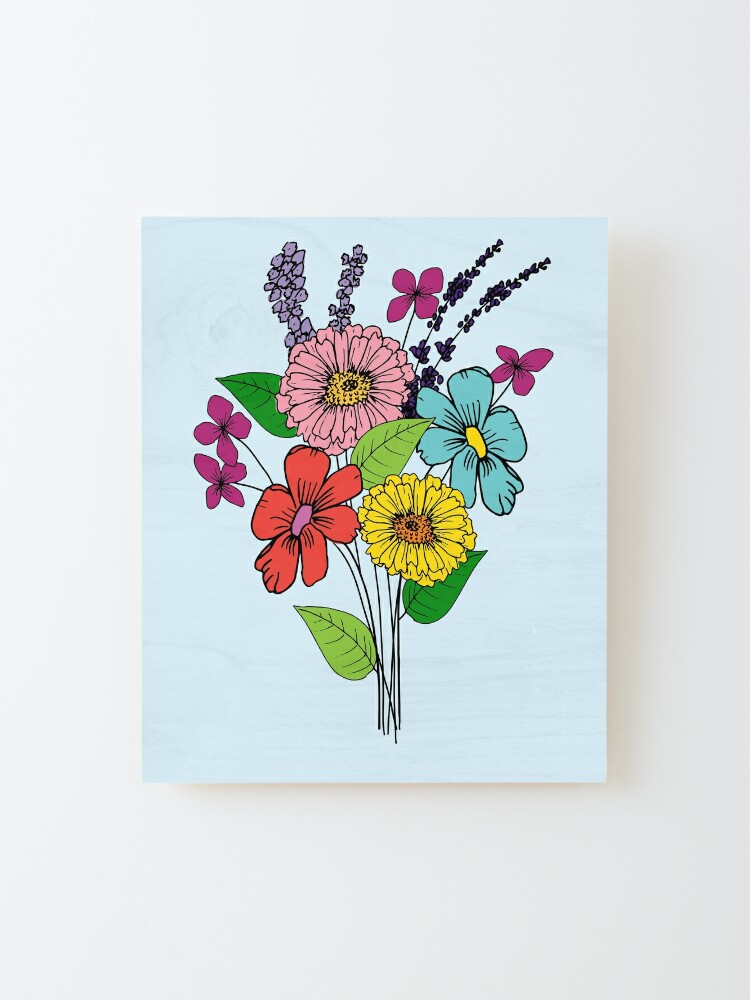 Butterfly Bouquet Art Print by LindaWexlerArt