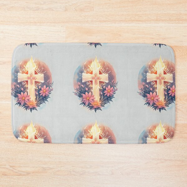 Item preview, Gold Cross With Fire designed and sold by MiracleROLArt.