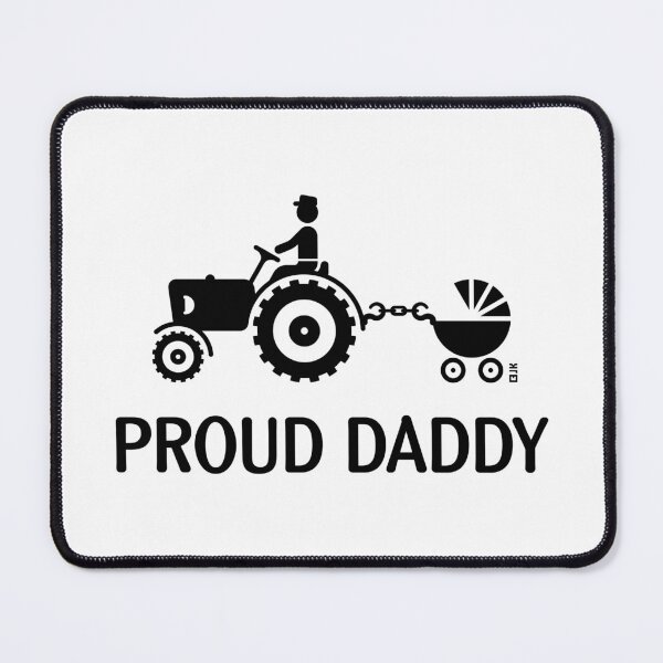 Item preview, Proud Daddy (Tractor Driver & Stroller / Black) designed and sold by MrFaulbaum.