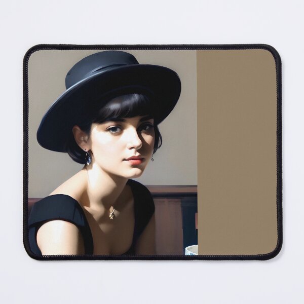 Item preview, Léa Moreau: A Captivating Gaze in a Parisian Café…Art By Carraann designed and sold by CARRAANN.