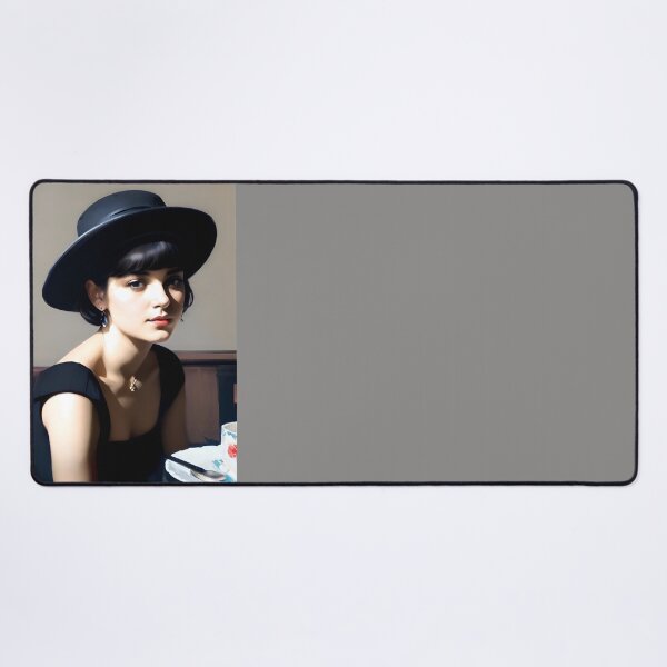 Item preview, Léa Moreau: A Captivating Gaze in a Parisian Café…Art By Carraann designed and sold by CARRAANN.