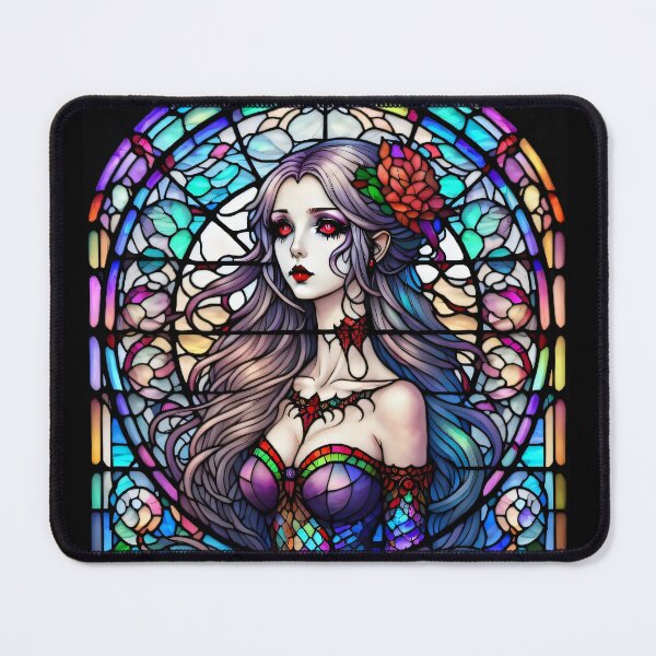 Item preview, Stained Glass Mermaid Princess designed and sold by The Devil That You Forgot.