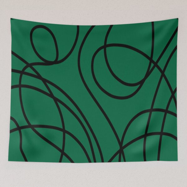 Item preview, Modern Line Art: Movement in Black and Green designed and sold by DanielleGensler.
