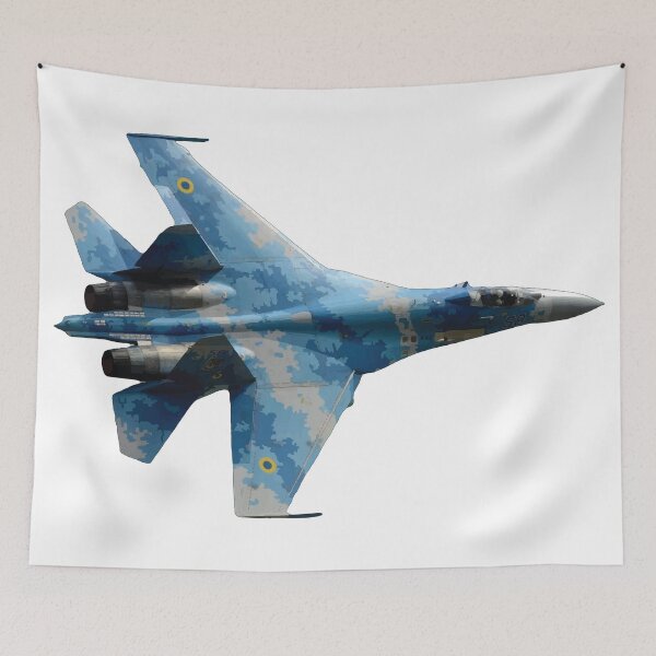 Item preview, Sukhoi Su 27 Flanker Multirole Fighter Jet turning right Russian Air Force designed and sold by AfterburnerOne.