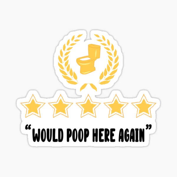 Artikel-Vorschau von 5-Sterne-Toilettenbewertung, designt und verkauft von ThunderboxArt.