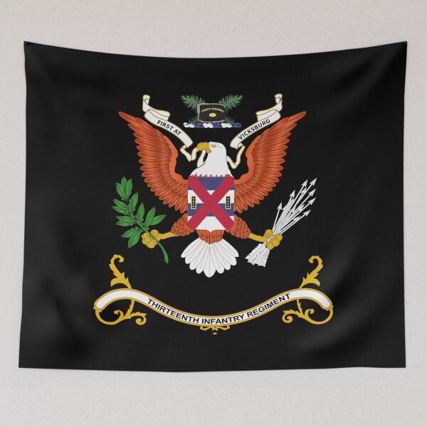 Artikelvorschau, Armee – Regimentsfarben – 13. Infanterieregiment – ERST BEI VICKSBURG X 300 entworfen und verkauft von Military Insignia Products.