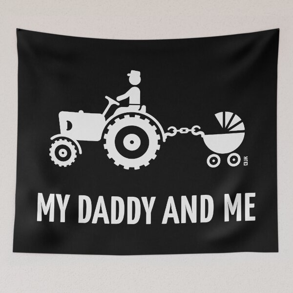 Item preview, My Daddy And Me (Tractor & Stroller / Buggy / White) designed and sold by MrFaulbaum.