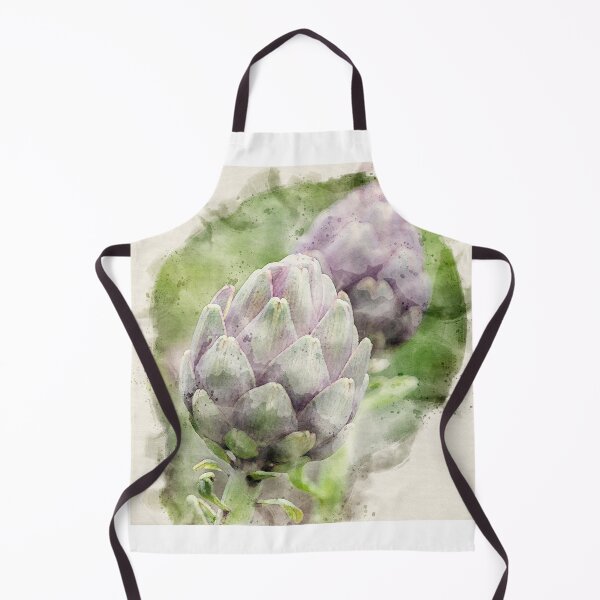 Item preview, Watercolour: Globe artichoke flowers in a growing garden designed and sold by bailey-cooper.