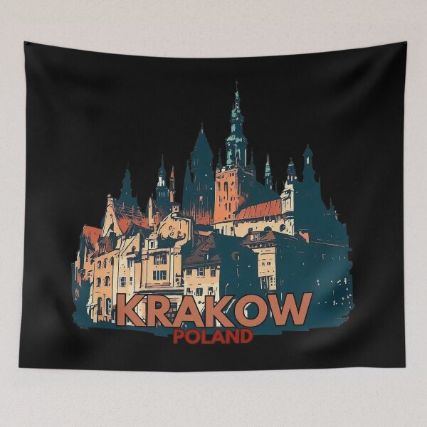 Item preview, Krakow poland cityscape designed and sold by TomFrontierArt.