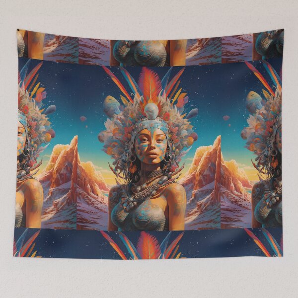 Artikelvorschau, Psychedelic Tapestry, Bedroom Wall Decor, Wall Hanging Trippy Tapestry, Trippy Room Decor, Aesthetic Wall Decor, Psychedelic Tapestry entworfen und verkauft von TileTango.