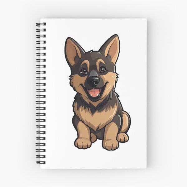 Artikelvorschau, Niedlicher Schäferhundwelpe im Cartoon-Kawaii-Stil entworfen und verkauft von SatooDesign.