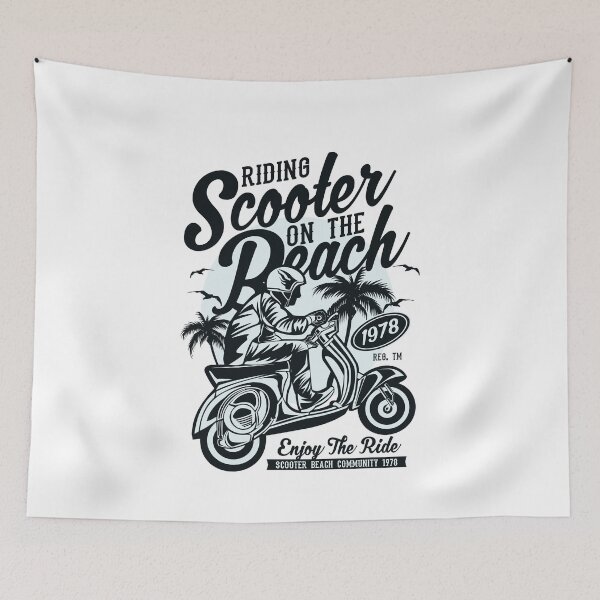 Item preview, Riding Scooter On The Beach - 1978 - Enjoy The Ride designed and sold by flipper42.