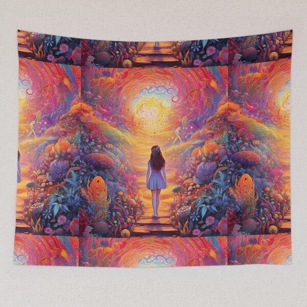 Item preview, Psychedelic Tapestry, Bedroom Wall Decor, Wall Hanging Trippy Tapestry, Trippy Room Decor, Aesthetic Wall Decor, Psychedelic Tapestry designed and sold by TileTango.