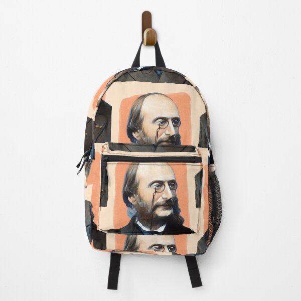 Item preview, German-French Jacques Offenbach - orange - illustration  designed and sold by Litstoy.