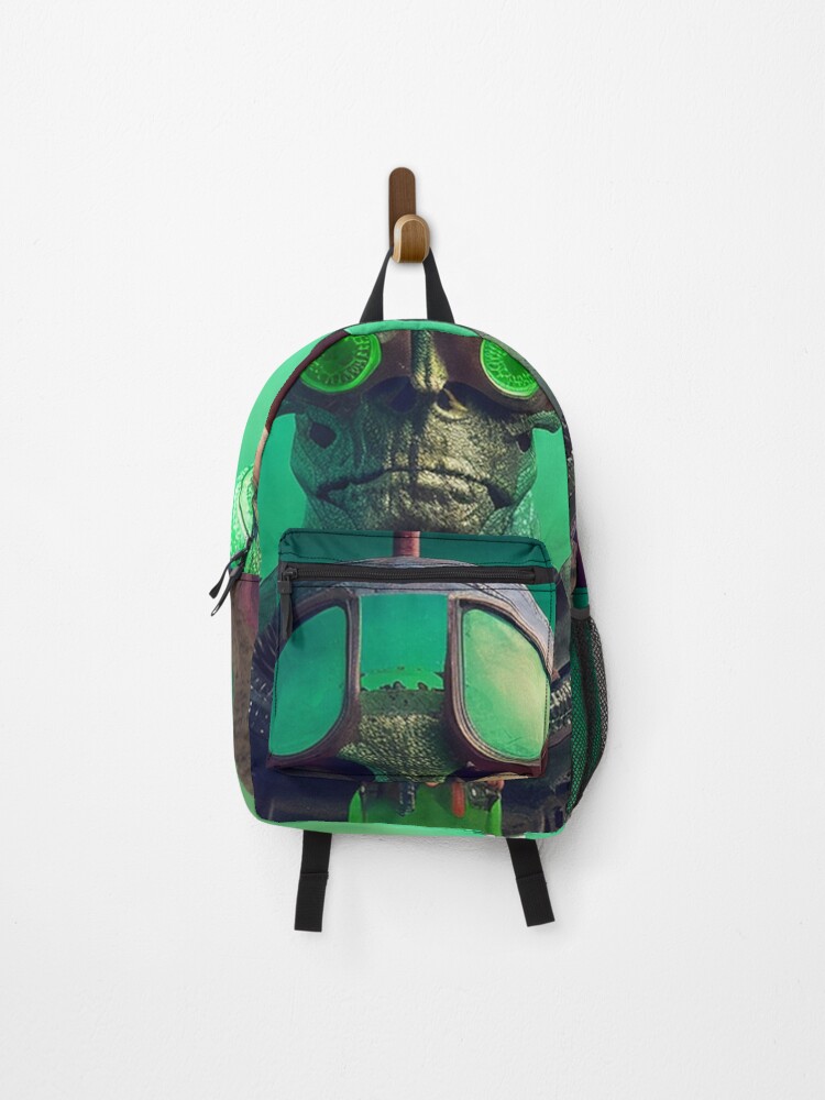 Thumbnail 1 of 3, Backpack, Emerald Invader designed and sold by LabZoidd.